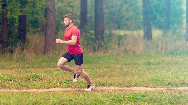 man running outdoors